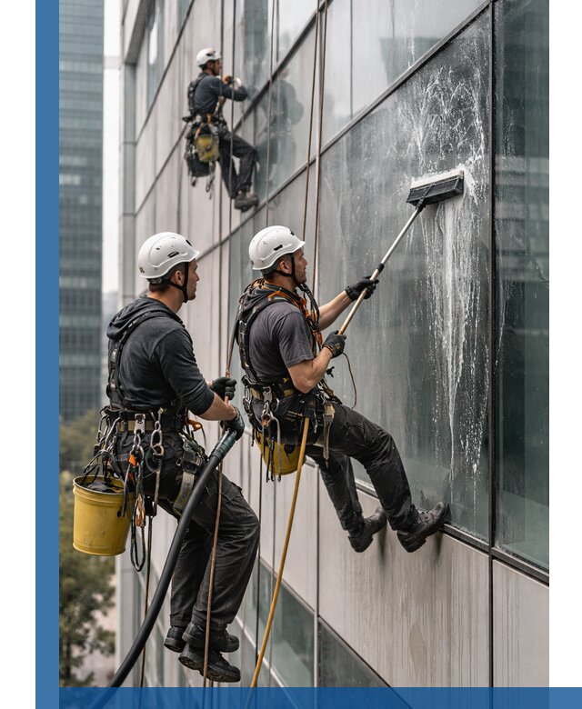 Профессиональная высотная мойка фасадов зданий в Советской Гавани