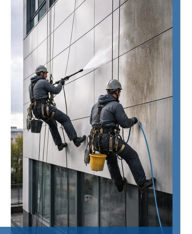 Мойка фасада из композита в Советской Гавани по цене от 312 р. | ВЫСОТНИК-Свс