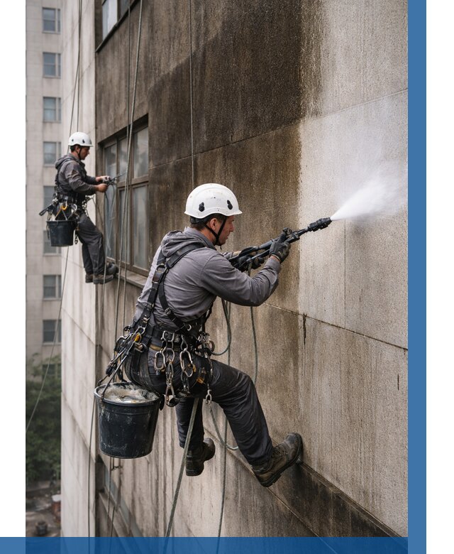 Очистка фасада от копоти в Советской Гавани от 260 р. | ВЫСОТНИК-Свс