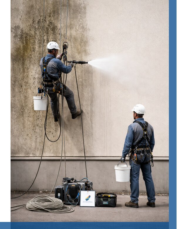 Очистка фасада от плесени в Советской Гавани от 312 р. | ВЫСОТНИК-Свс