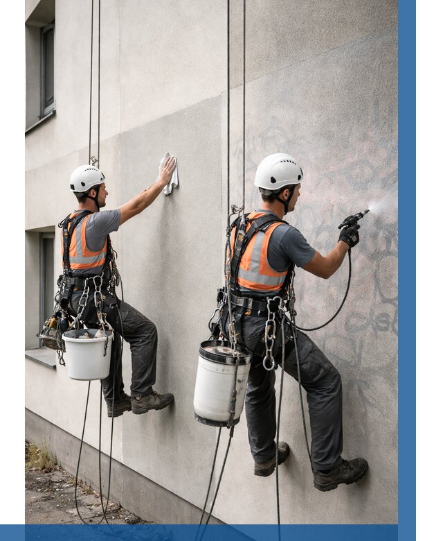 Антиграффити покрытие фасада в Советской Гавани от 623 р. | ВЫСОТНИК-Свс