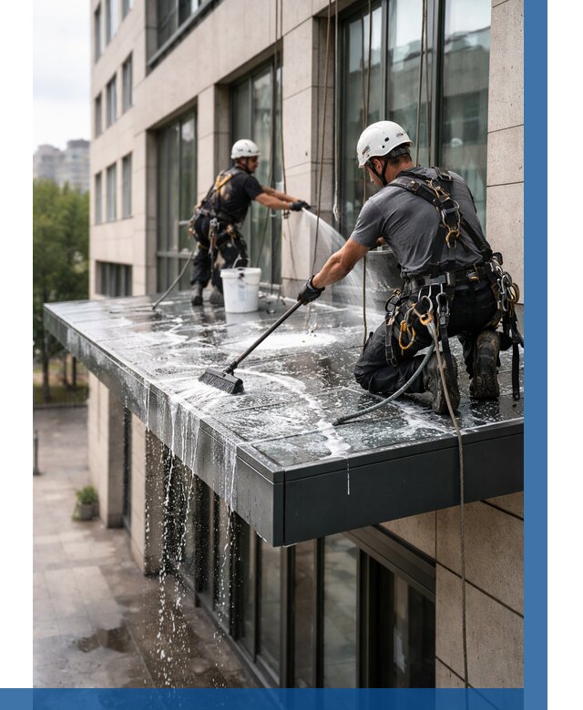 Мойка козырьков и навесов в Советской Гавани от 3636 р. | ВЫСОТНИК-Свс