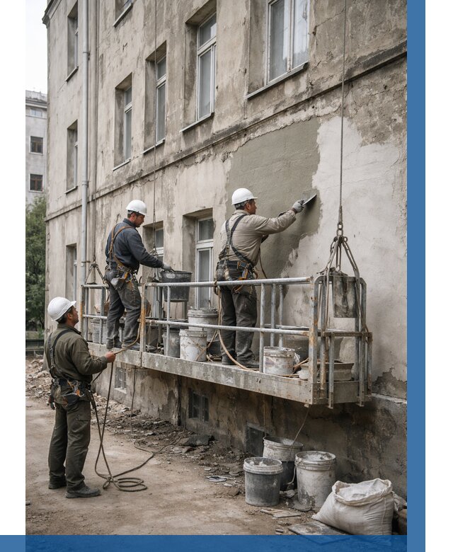 Капитальный ремонт фасада в Советской Гавани от 4363 р. | ВЫСОТНИК-Свс