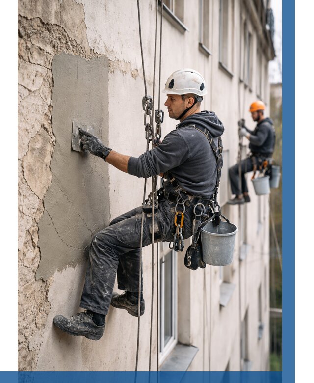 Восстановление штукатурки фасада в Советской Гавани от 1247 р. | ВЫСОТНИК-Свс