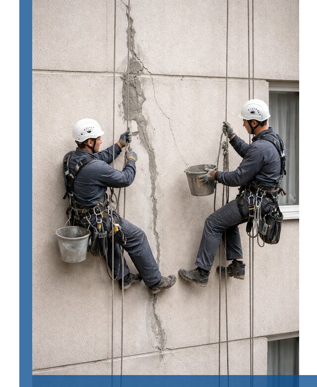 Заделка трещин на фасаде в Советской Гавани с гарантийным ремонтом