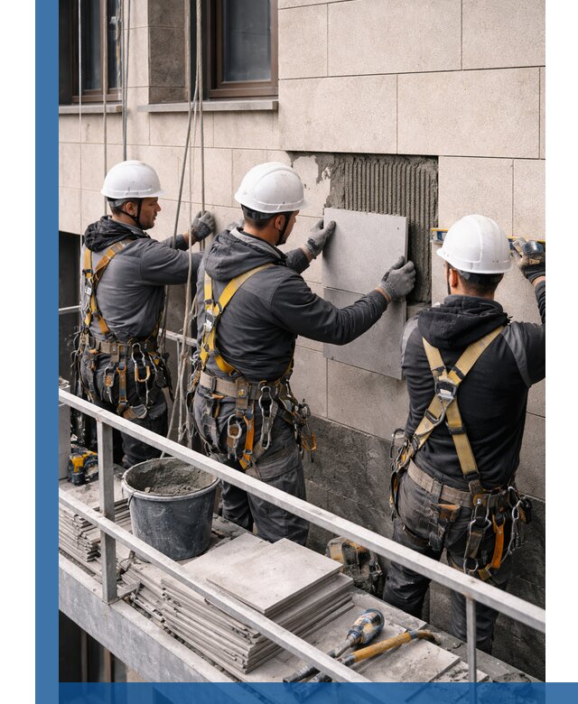 Ремонт облицовки фасада плиткой в Советской Гавани с гарантией