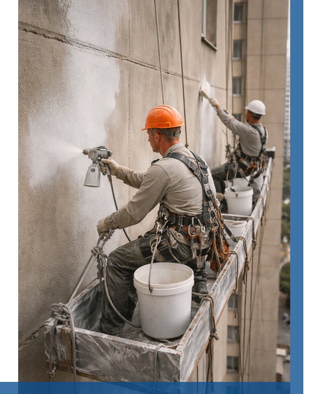 Грунтовка фасада на высоте в Советской Гавани от 125 р. | ВЫСОТНИК-Свс