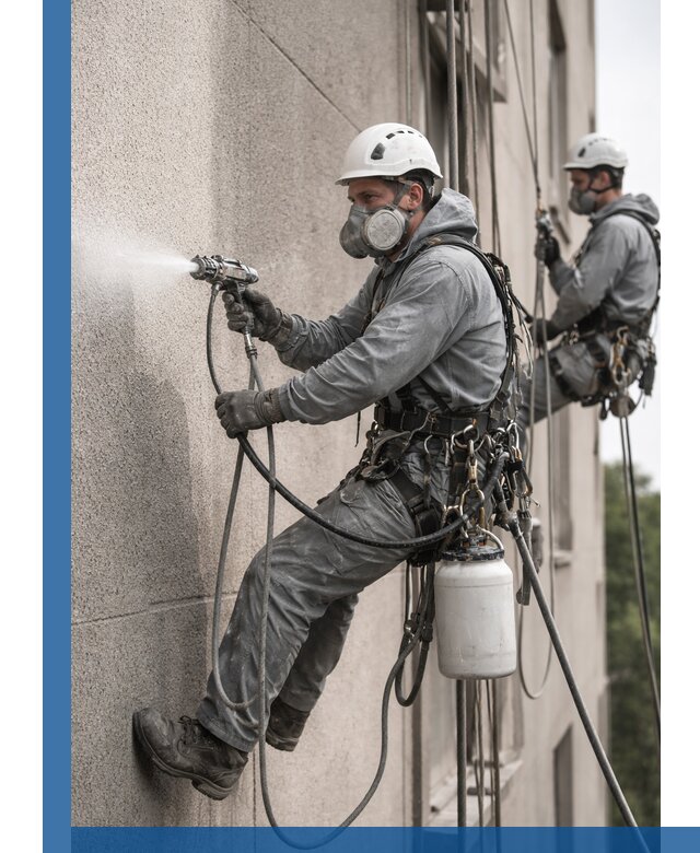 Безвоздушная покраска фасадов зданий в Советской Гавани профессионально