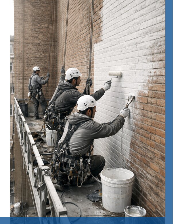 Покраска кирпичного фасада в Советской Гавани от 364 р. | ВЫСОТНИК-Свс