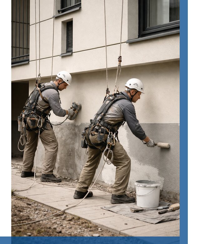 Окраска цоколя здания в Советской Гавани от 468 р. под ключ | ВЫСОТНИК-Свс