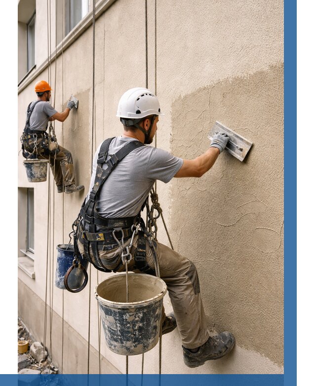 Декоративная штукатурка фасада в Советской Гавани от 1247 р. | ВЫСОТНИК-Свс