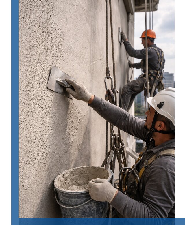 Декоративная штукатурка фасада с утеплением и защитой в Советской Гавани