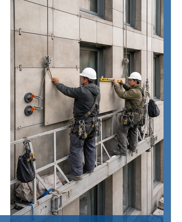 Монтаж керамогранита на фасад в Советской Гавани от 2597 р. | ВЫСОТНИК-Свс