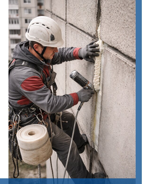 Утепление межпанельных швов в Советской Гавани от 727 р. | ВЫСОТНИК-Свс