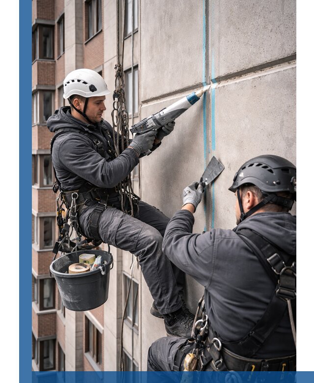 Вторичная герметизация швов фасада и кровли в Советской Гавани