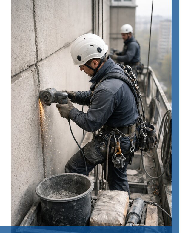 Штробление межпанельных швов в Советской Гавани от 1247 р. | ВЫСОТНИК-Свс