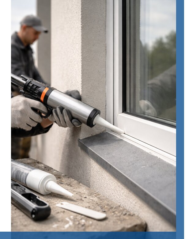 Герметизация монтажных швов окон в Советской Гавани от 675 р. | ВЫСОТНИК-Свс