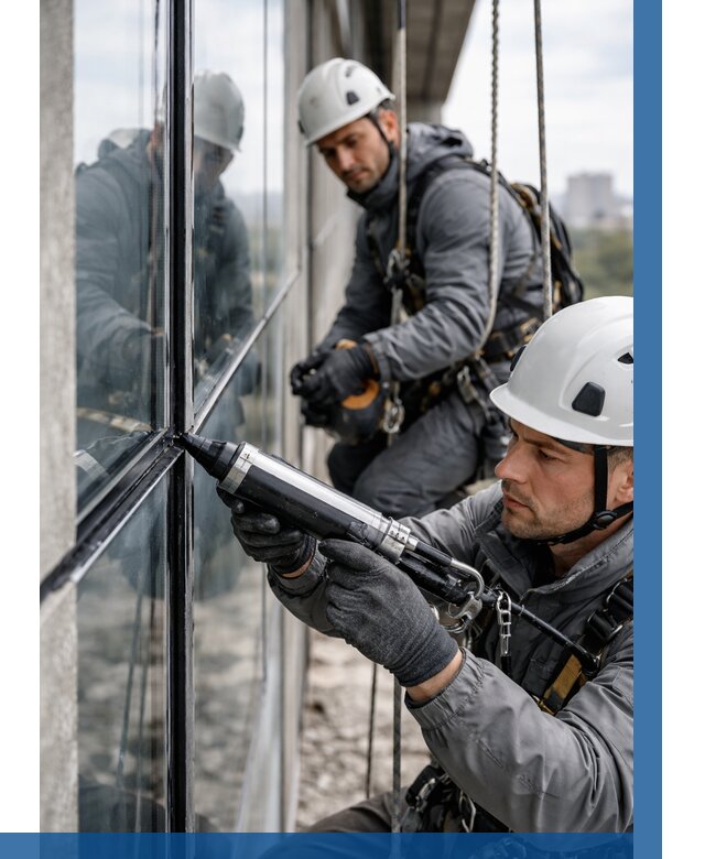 Герметизация витражных швов в Советской Гавани от 675 р. | ВЫСОТНИК-Свс