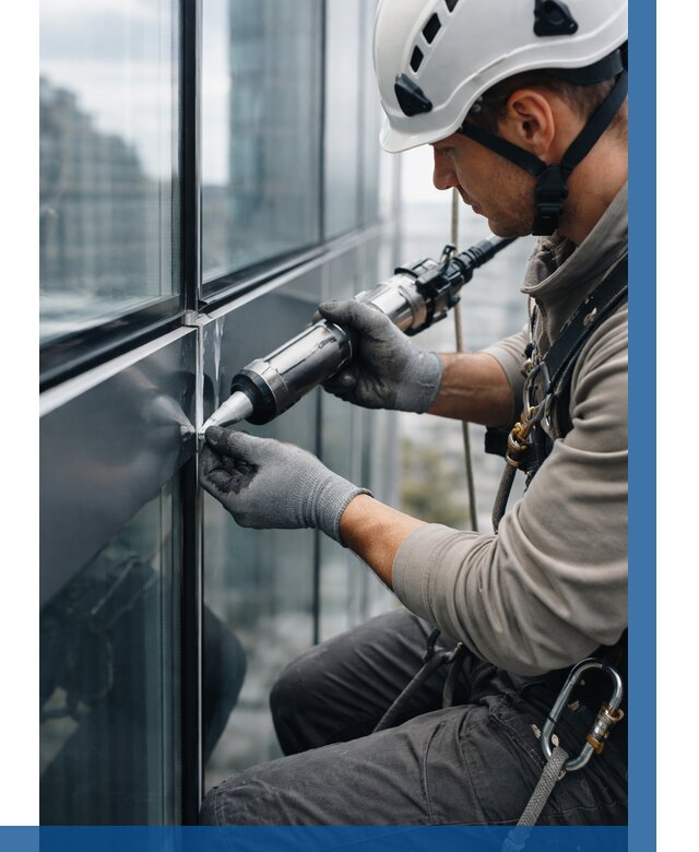 Герметизация стыков витража в Советской Гавани от 1247 р. | ВЫСОТНИК-Свс