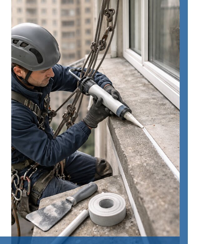 Герметизация балконного козырька в Советской Гавани от 4675 р. | ВЫСОТНИК-Свс