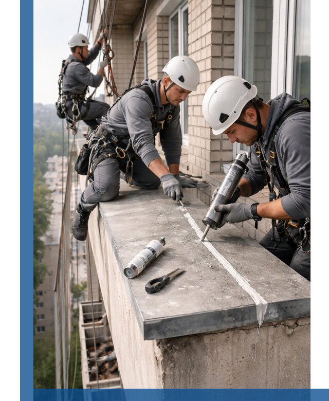 Герметизация балконного козырька в Советской Гавани профессионально