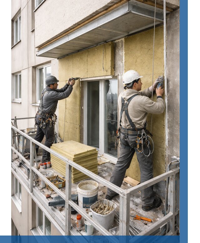 Утепление балкона снаружи в Советской Гавани от 1662 р. под ключ ВЫСОТНИК-Свс