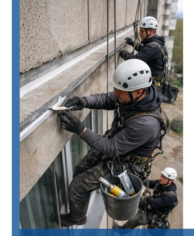 Герметизация примыкания балкона в Советской Гавани под ключ с гарантией