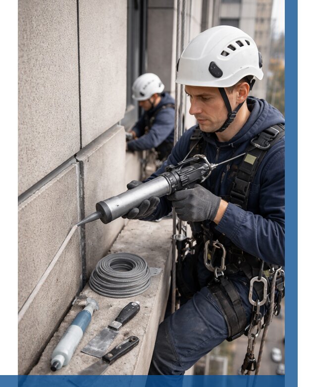 Герметизация деформационных швов фасада в Советской Гавани от 727 | ВЫСОТНИК-Свс