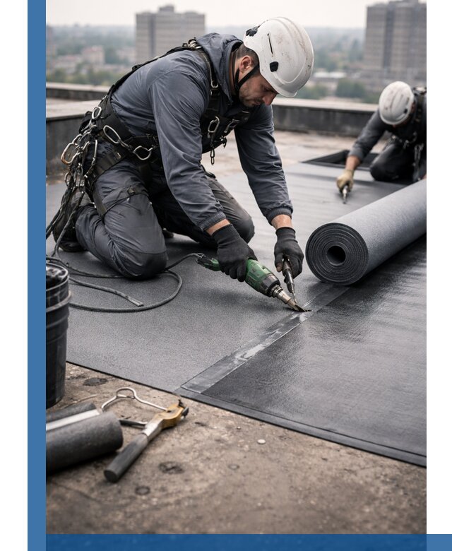 Ремонт мягкой кровли в Советской Гавани с выездом промальпинистов