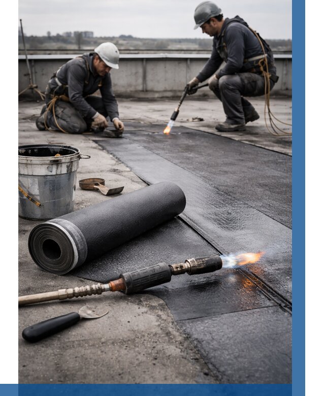 Ремонт рулонной кровли в Советской Гавани от 675 р. | ВЫСОТНИК-Свс