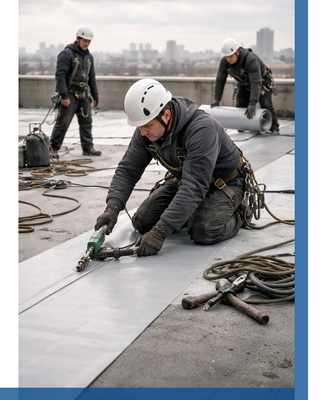 Ремонт мембранной кровли в Советской Гавани от 1870 р./м2 | ВЫСОТНИК-Свс