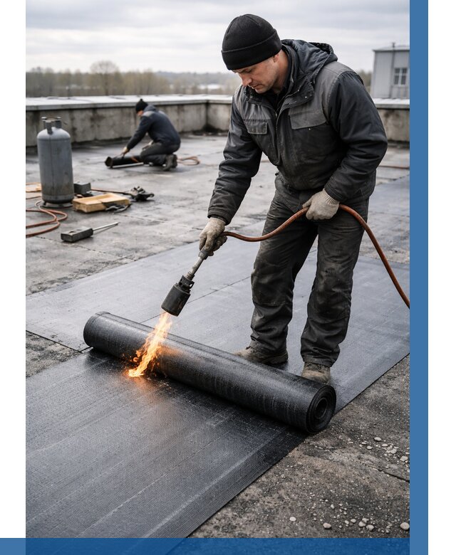 Ремонт наплавляемой кровли в Советской Гавани от 727 р. | ВЫСОТНИК-Свс