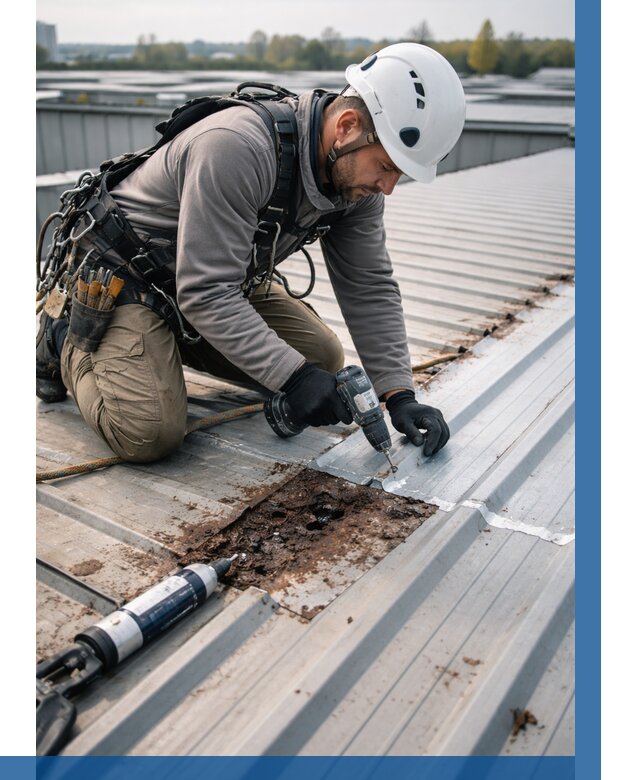 Ремонт профнастила на кровле в Советской Гавани от 727 р. | ВЫСОТНИК-Свс