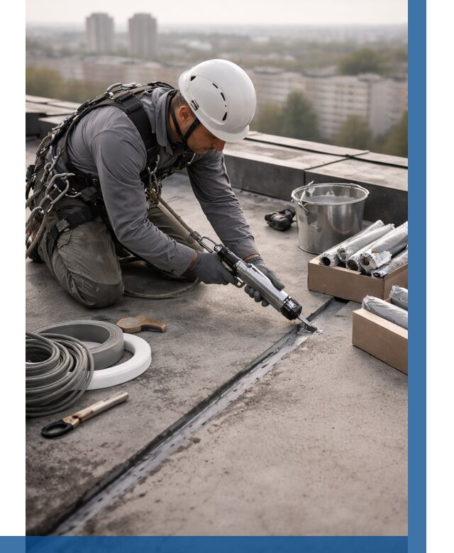 Герметизация швов кровли в Советской Гавани от 468 р./м2 | ВЫСОТНИК-Свс