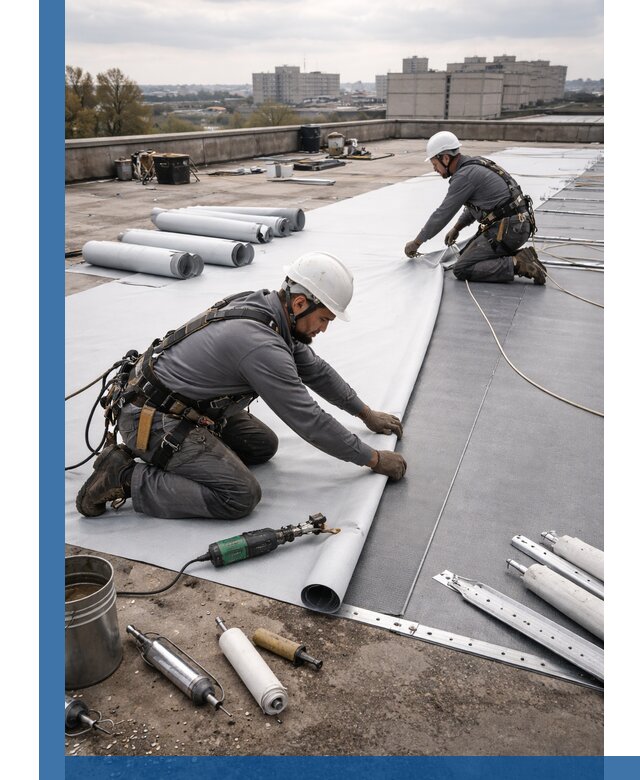 Монтаж мембранной кровли в Советской Гавани для промышленных зданий