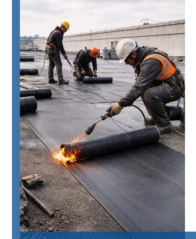 Монтаж наплавляемой кровли в Советской Гавани профессионально