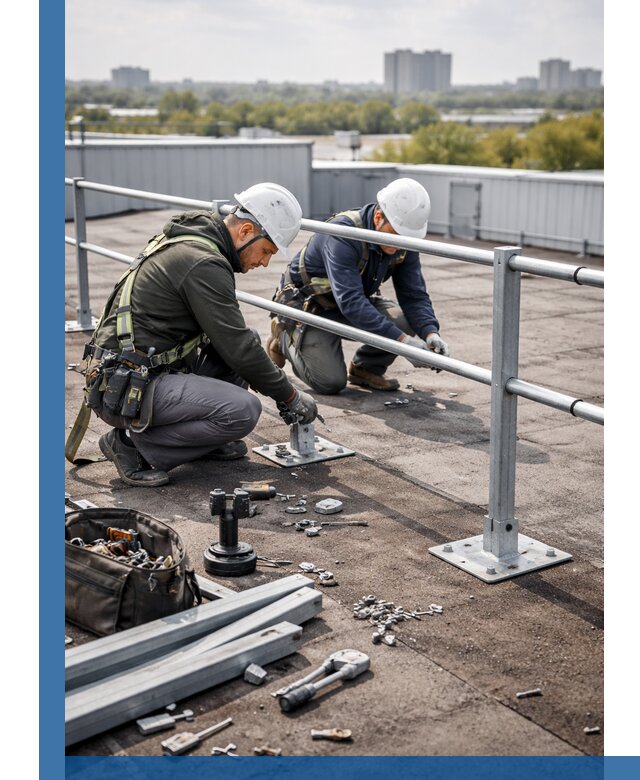 Монтаж кровельного ограждения в Советской Гавани под ключ с гарантией