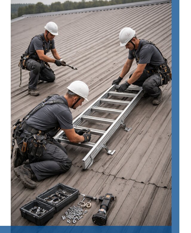 Монтаж кровельной лестницы в Советской Гавани от 4675 р. | ВЫСОТНИК-Свс