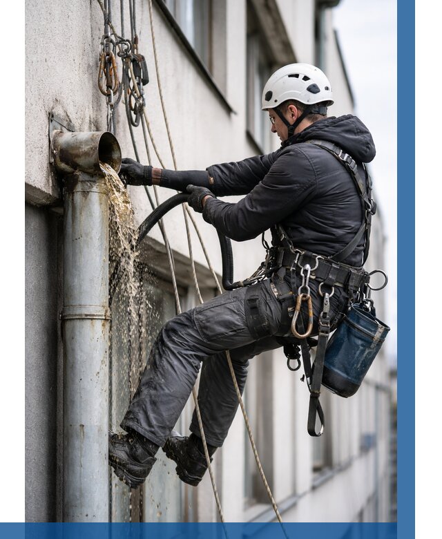 Прочистка водосточных труб в Советской Гавани от 3636 р. | ВЫСОТНИК-Свс