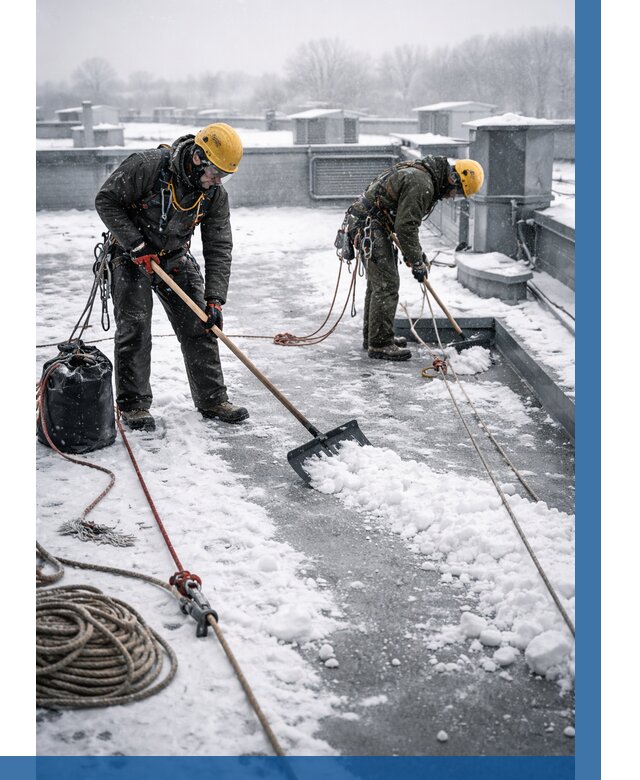 Очистка крыши от снега в Советской Гавани от 7792 р. | ВЫСОТНИК-Свс