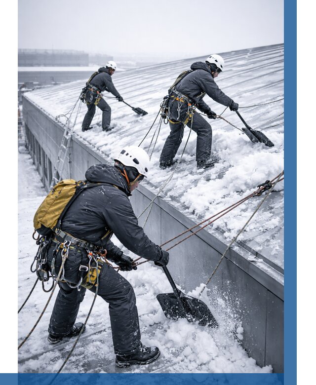 Очистка навесов от снега в Советской Гавани от 4675 р. | ВЫСОТНИК-Свс