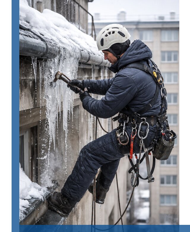 Удаление наледи и чистка водостоков в Советской Гавани оперативно и безопасно
