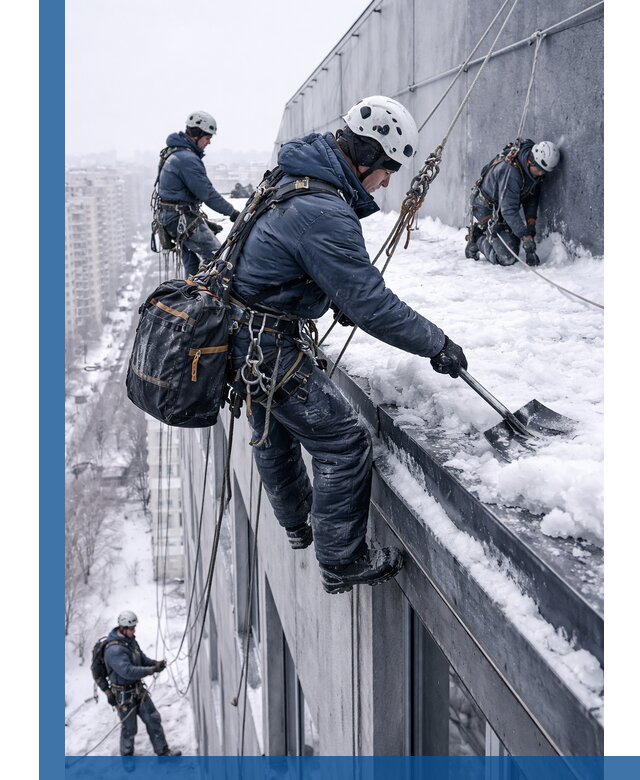 Абонентское обслуживание кровли зимой в Советской Гавани регулярный уход