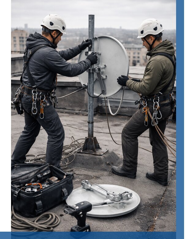 Демонтаж антенн на крыше в Советской Гавани от 4675 р. | ВЫСОТНИК-Свс