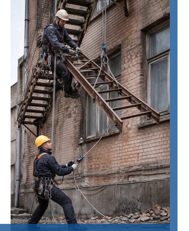 Демонтаж пожарной лестницы в Советской Гавани от 12467 р. | ВЫСОТНИК-Свс