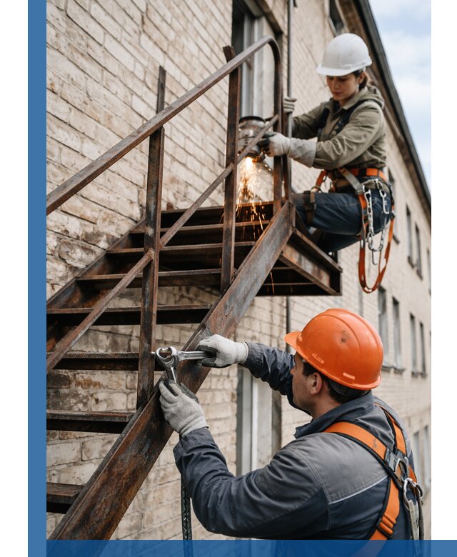 Ремонт и восстановление пожарных лестниц с выездом в Советской Гавани