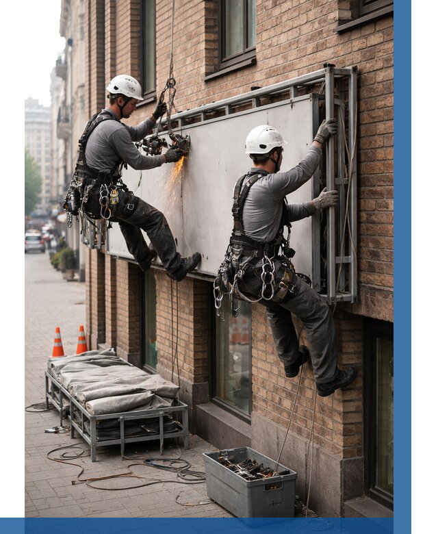 Демонтаж рекламной вывески в Советской Гавани от 6753 р. | ВЫСОТНИК-Свс