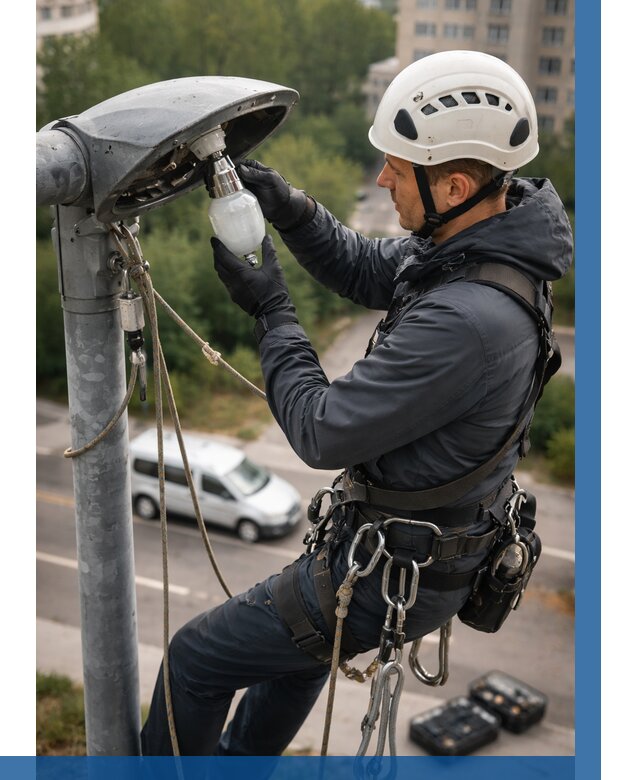 Замена ламп на высоте в Советской Гавани от 2597 р. | ВЫСОТНИК-Свс