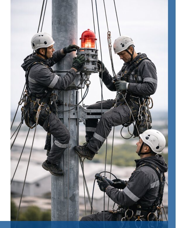 Монтаж заградительных огней в Советской Гавани от 8831 р. | ВЫСОТНИК-Свс