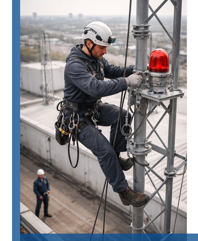 Монтаж заградительных огней и обслуживание объектов в Советской Гавани